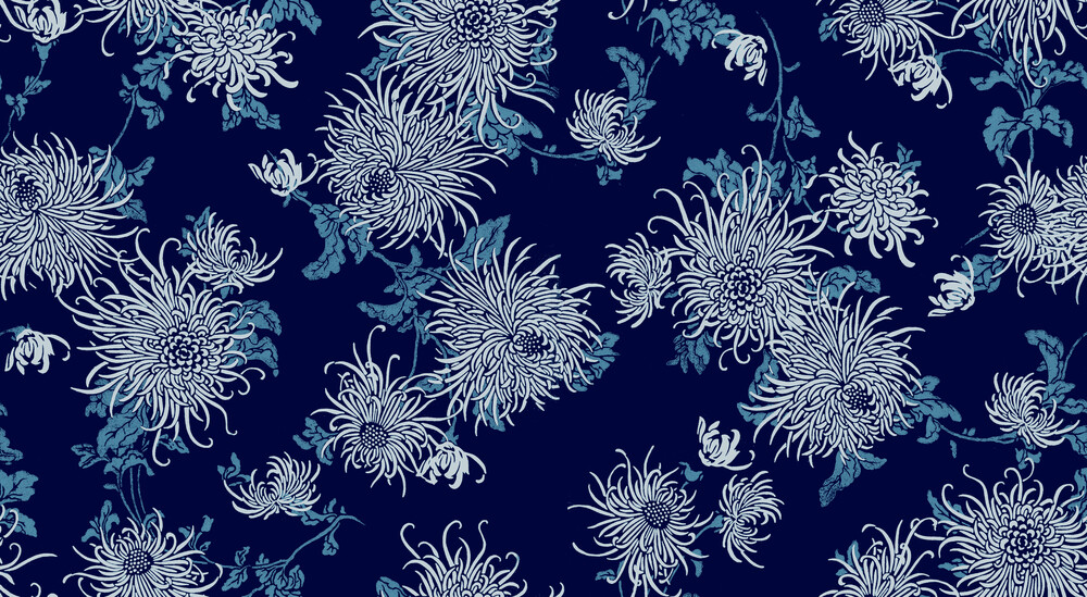 Blue chrysanthemum   navy
